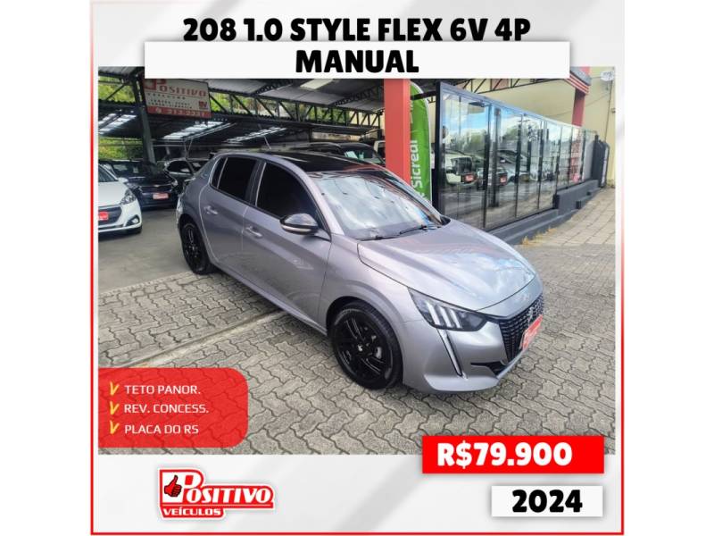 PEUGEOT - 208 - 2023/2024 - Cinza - R$ 79.900,00