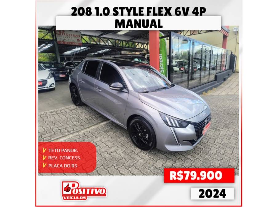 PEUGEOT - 208 - 2023/2024 - Cinza - R$ 79.900,00