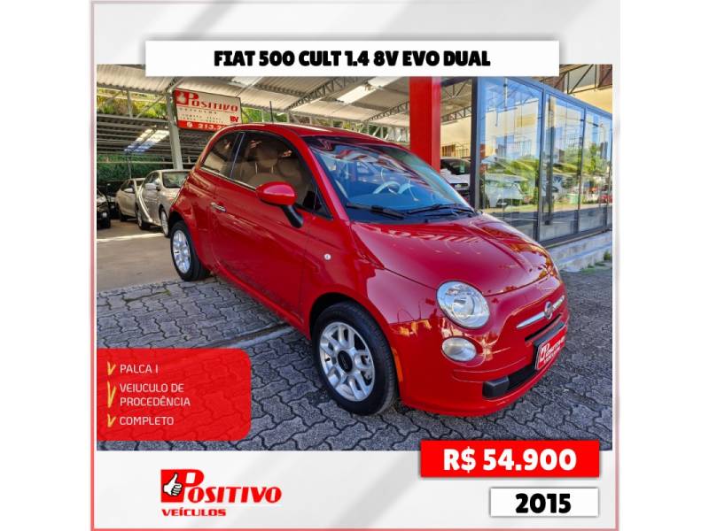 FIAT - 500 - 2014/2015 - Vermelha - R$ 54.900,00